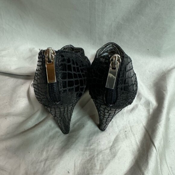 Faux Snakeskin Heel with Peekaboo Toe - Picture 4 of 5